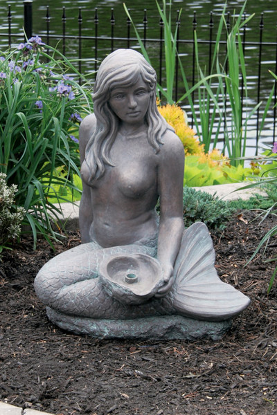 Mermaid Sitting Sculpture Large Spouting Water Feature